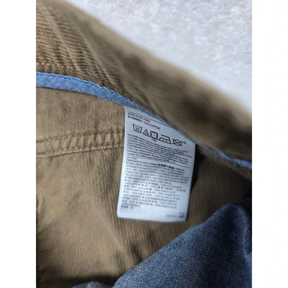 Banana‎ Republic Corduroy Pants Mens 30x32 Brown Pima Cotton 5-Pocket Casual